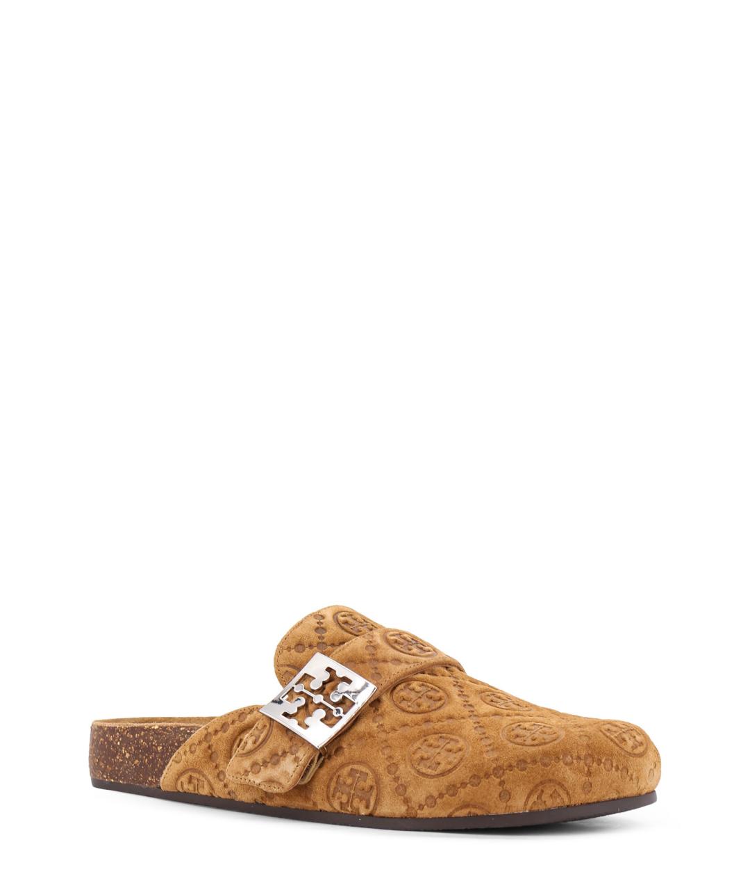 TORY BURCH Коричневые замшевые мюли, фото 2