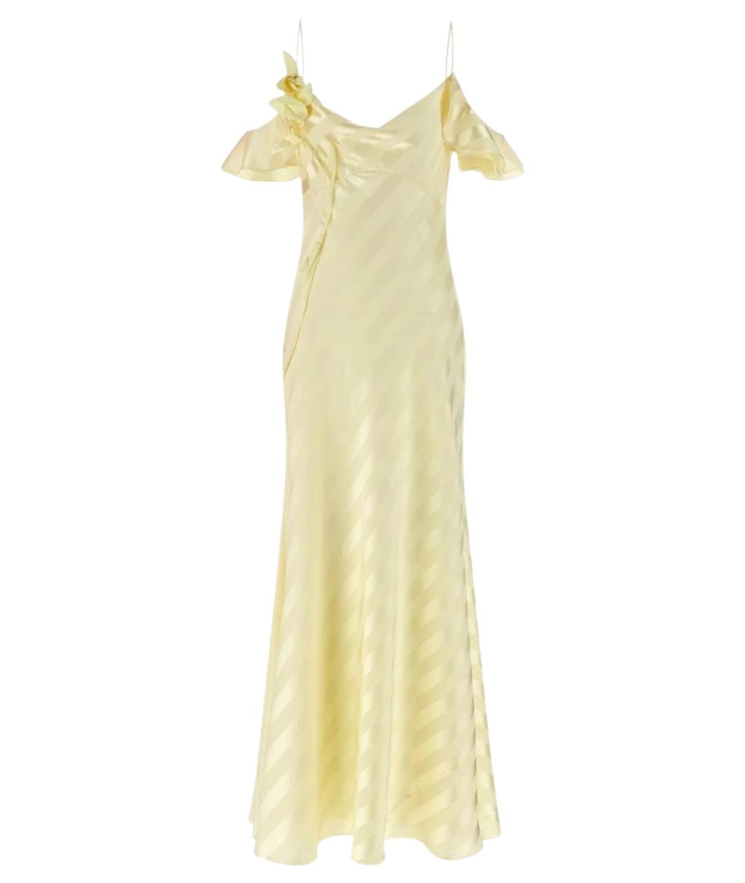 SELF-PORTRAIT Желтое полиэстеровое коктейльное платье, фото 1
