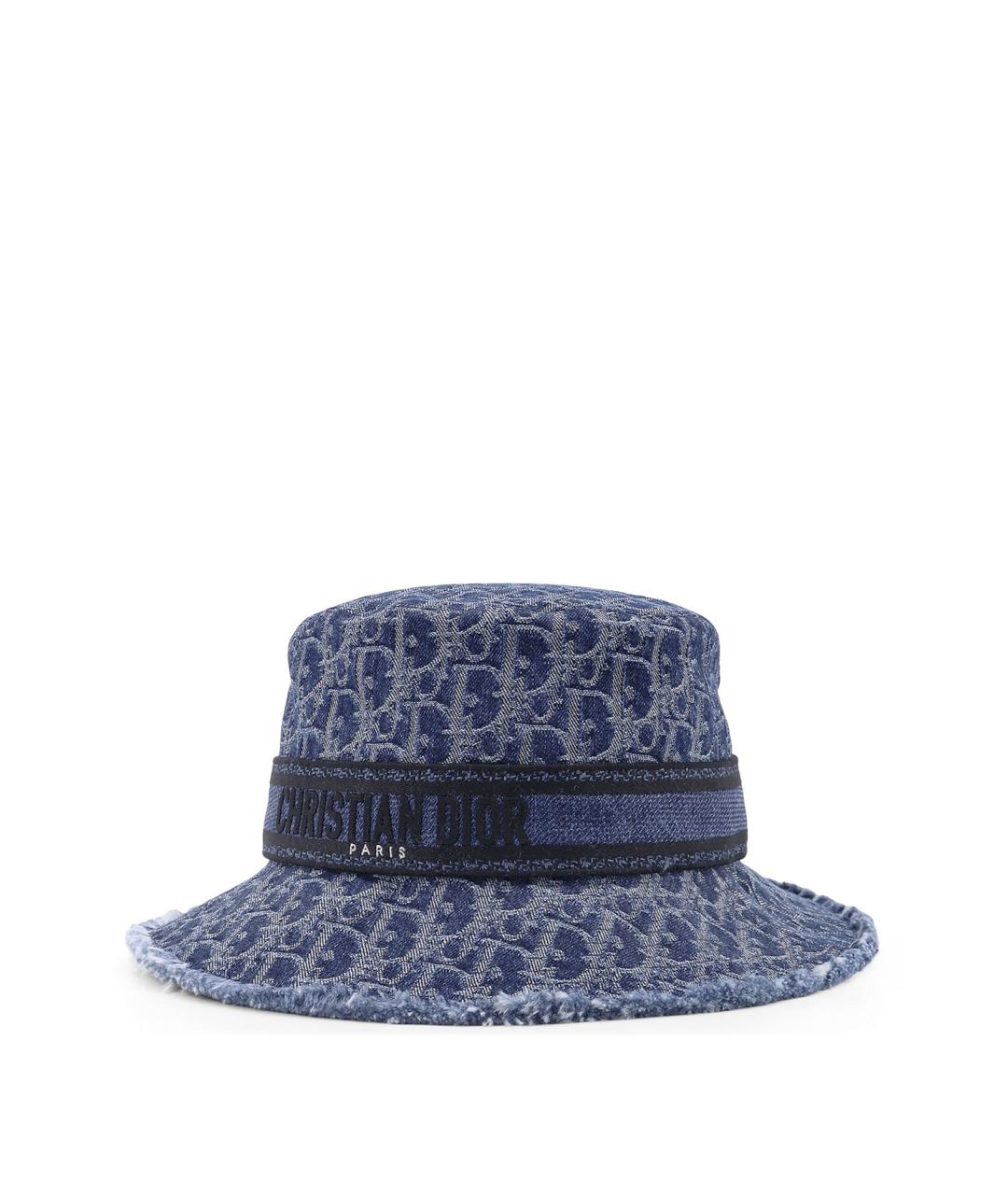 CHRISTIAN DIOR Синяя хлопковая панама, фото 2