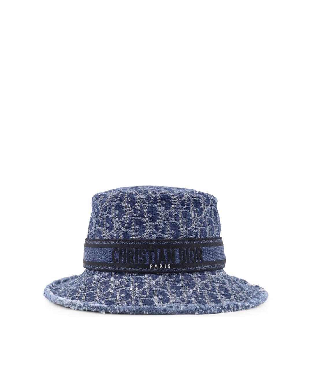 CHRISTIAN DIOR Синяя хлопковая панама, фото 1