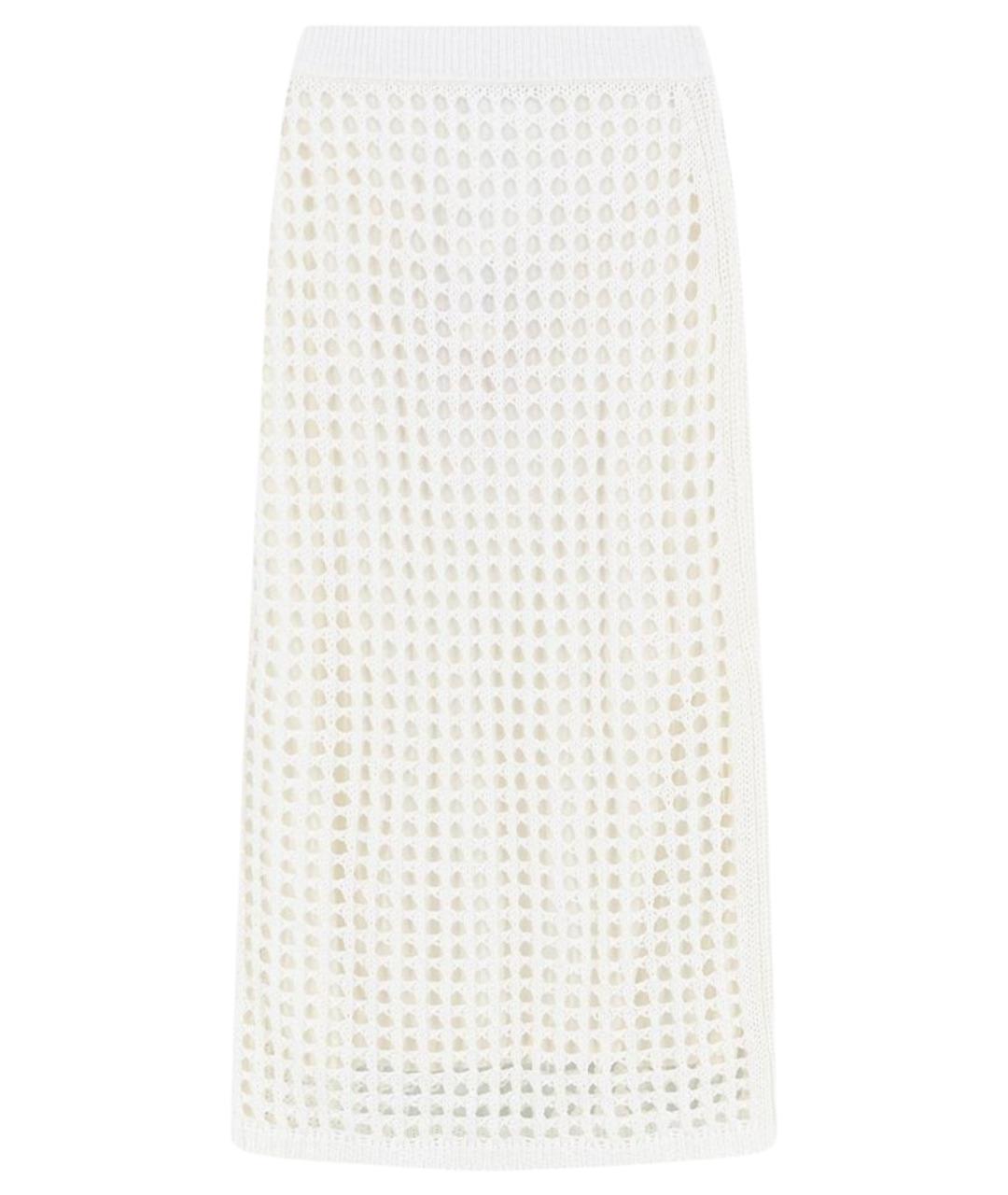 MAX MARA Белая хлопковая юбка макси, фото 1