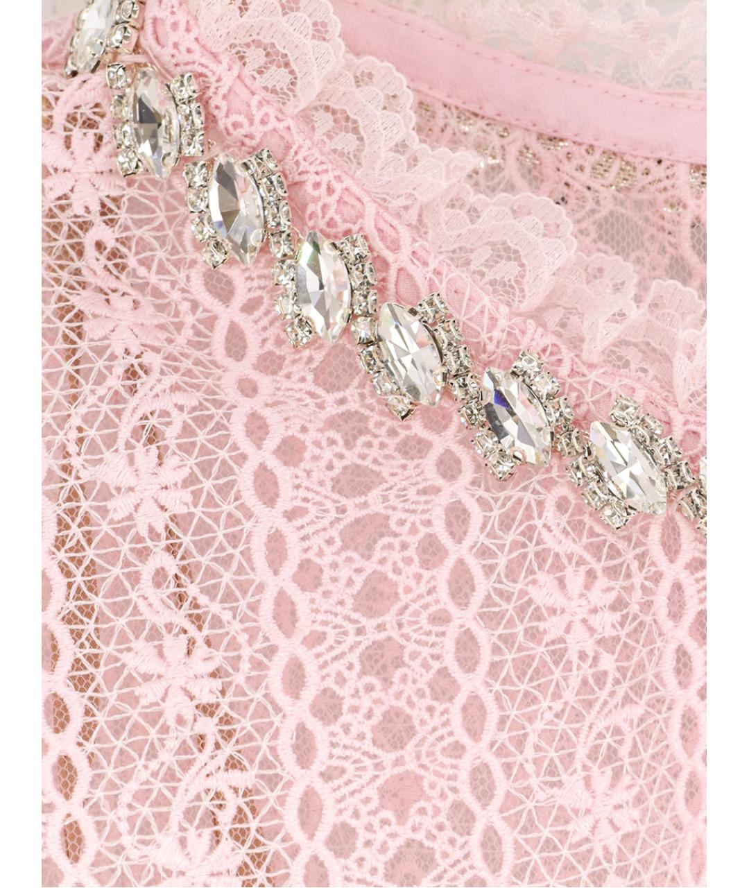 SELF-PORTRAIT Розовое полиэстеровое повседневное платье, фото 3