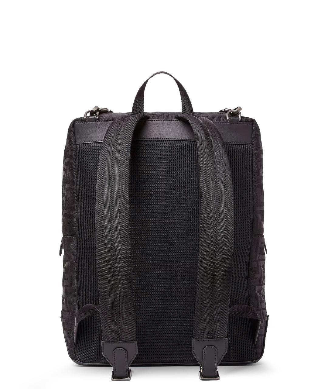 FENDI Антрацитовый жаккардовый рюкзак, фото 2