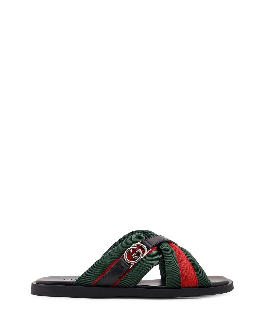 GUCCI Мульти синтетические шлепанцы, фото 1