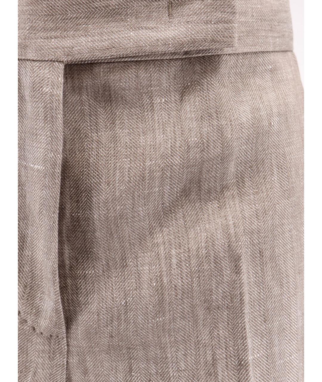 MAX MARA Бежевые прямые брюки, фото 3