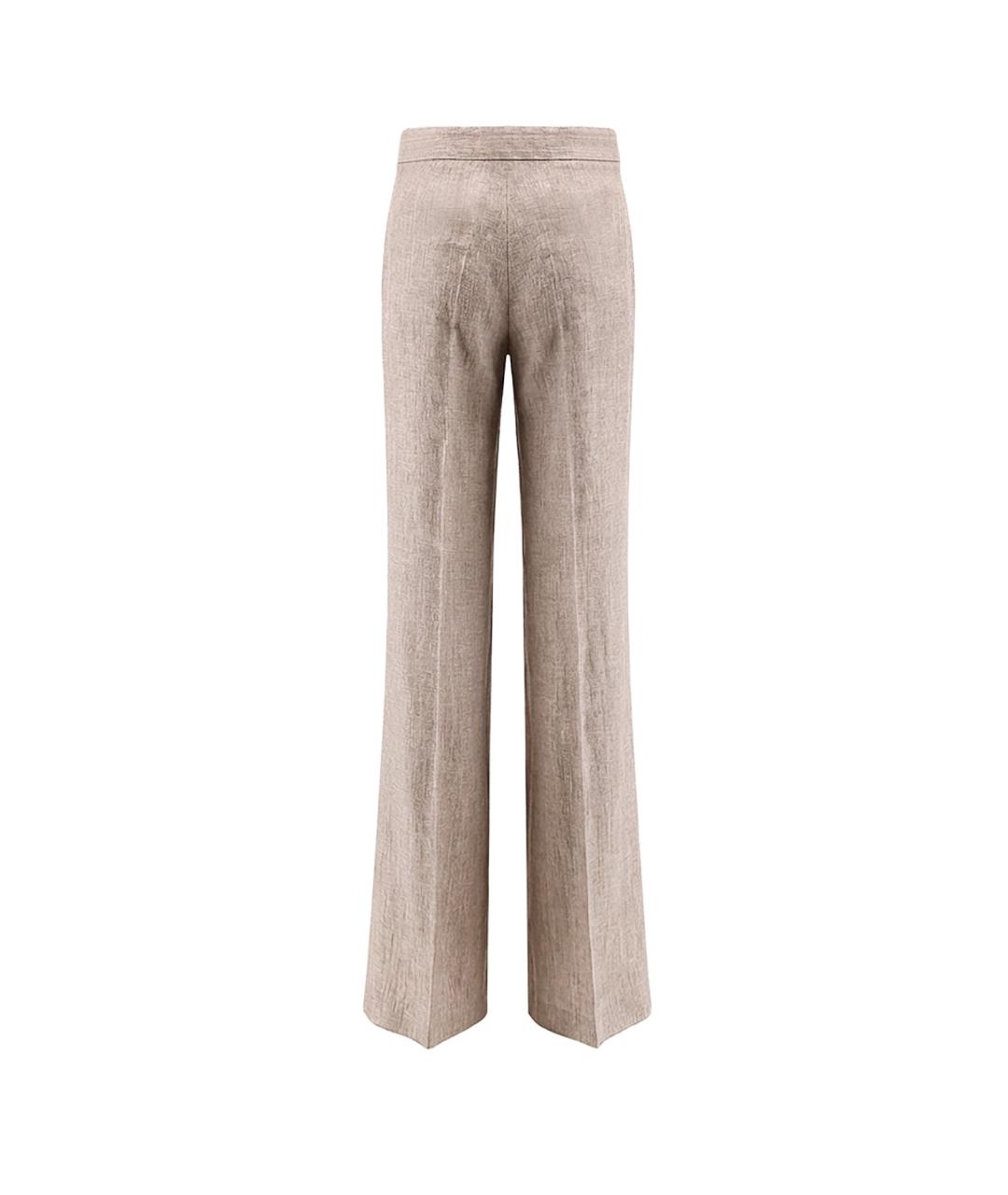 MAX MARA Бежевые прямые брюки, фото 2