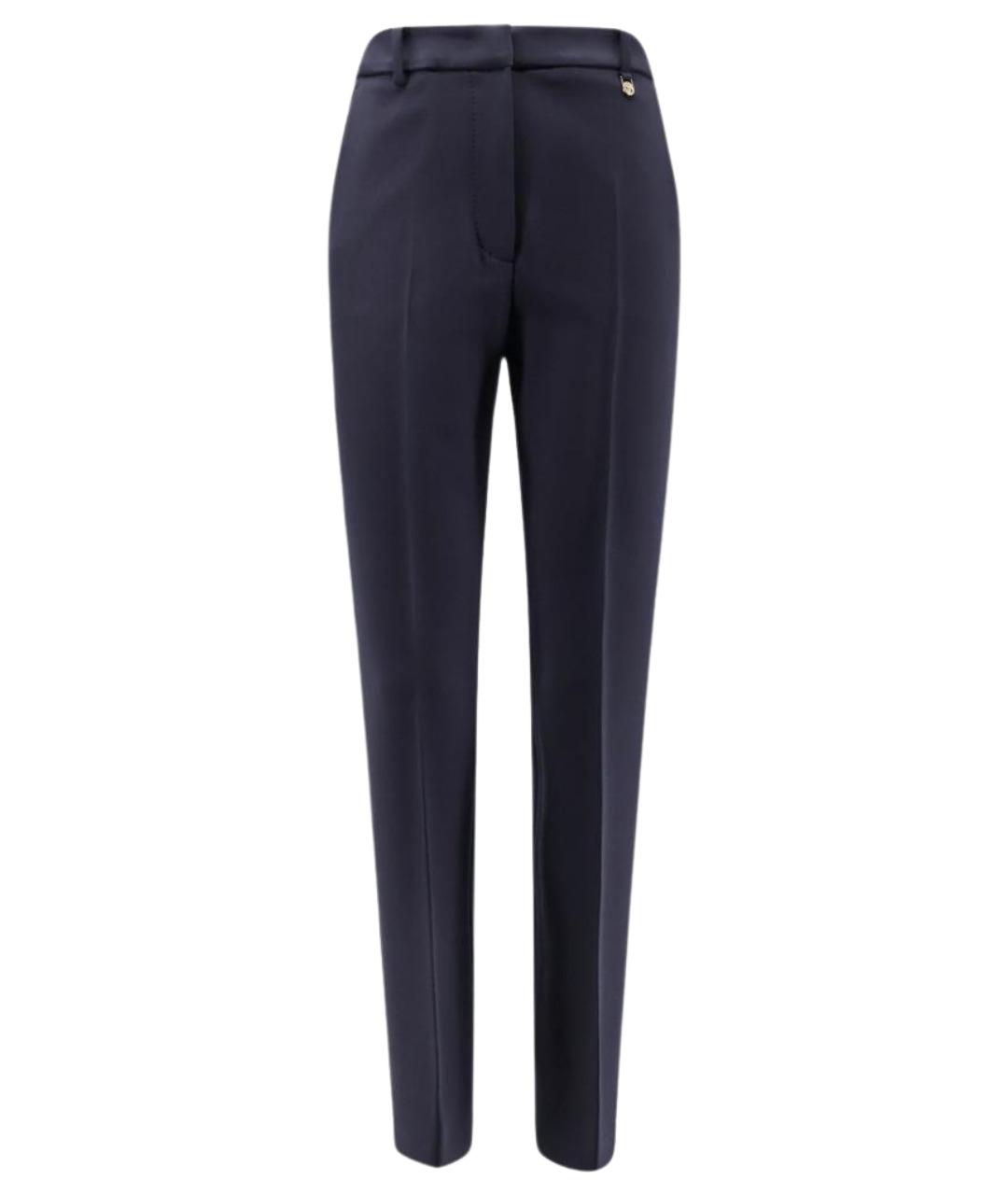 MAX MARA Темно-синие шерстяные брюки узкие, фото 1