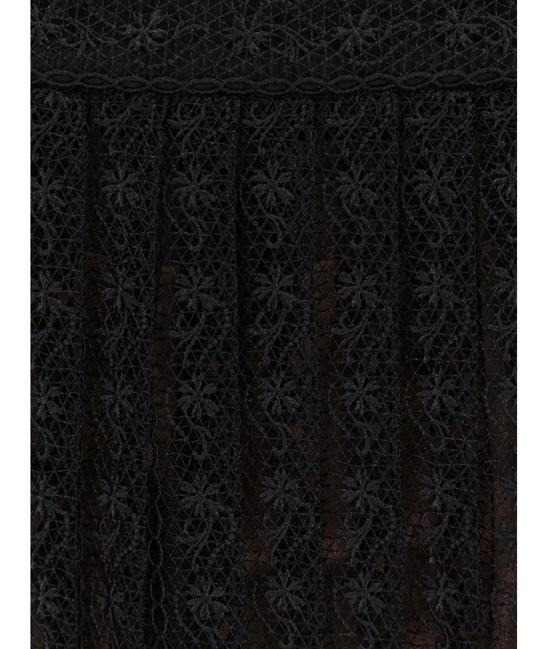 SELF-PORTRAIT Черная полиэстеровая юбка миди, фото 3