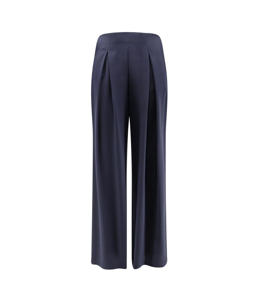 MAX MARA Темно-синие прямые брюки, фото 1