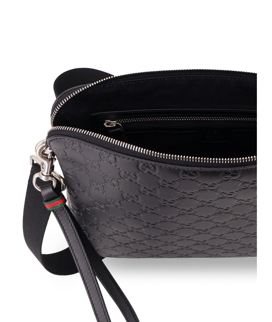 GUCCI Черная кожаная сумка на плечо, фото 4