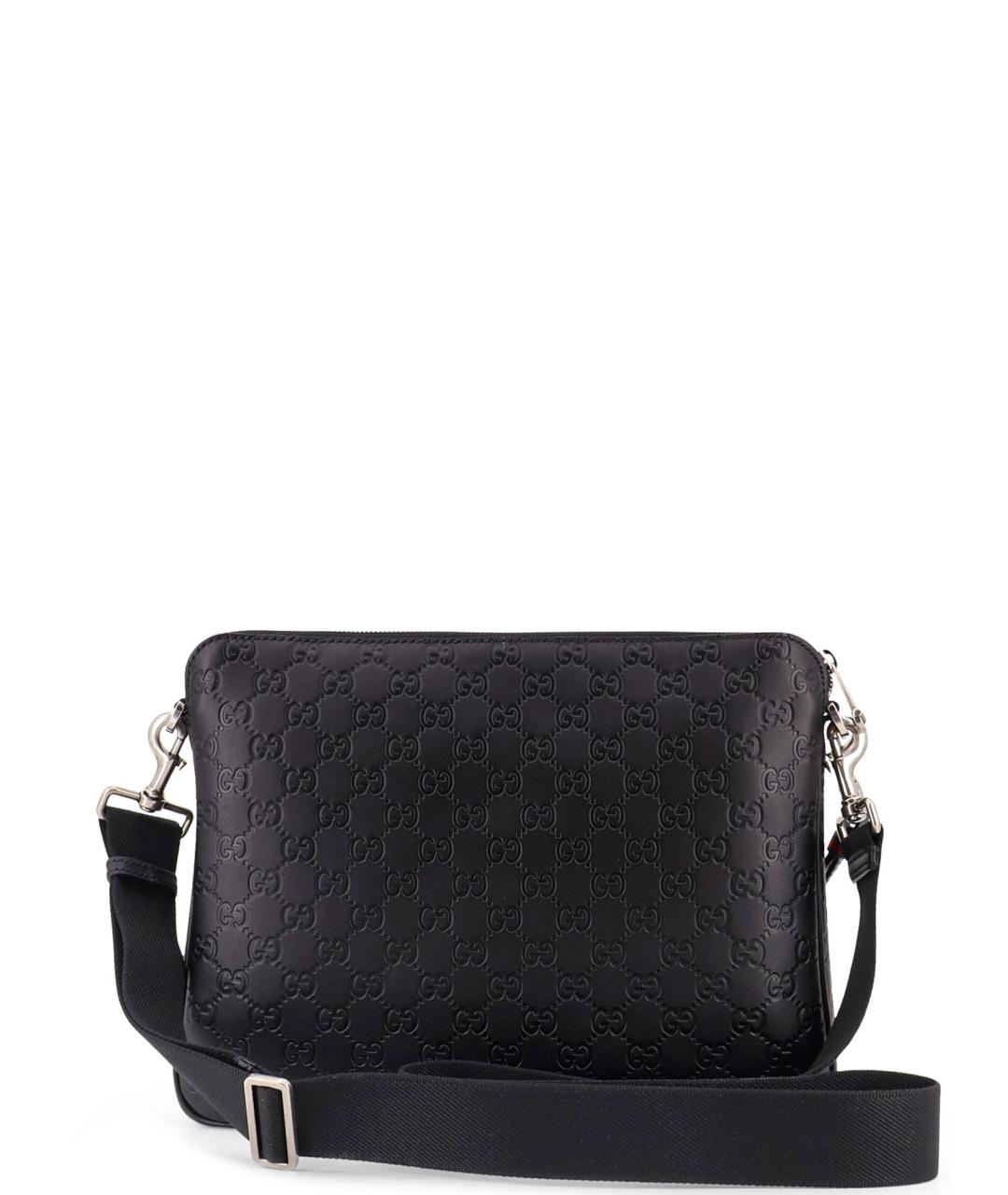 GUCCI Черная кожаная сумка на плечо, фото 2