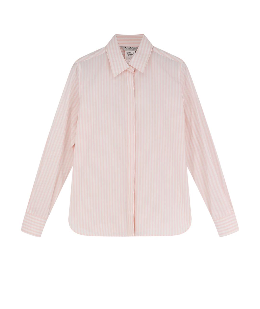 MAX MARA Розовая хлопковая рубашка, фото 1