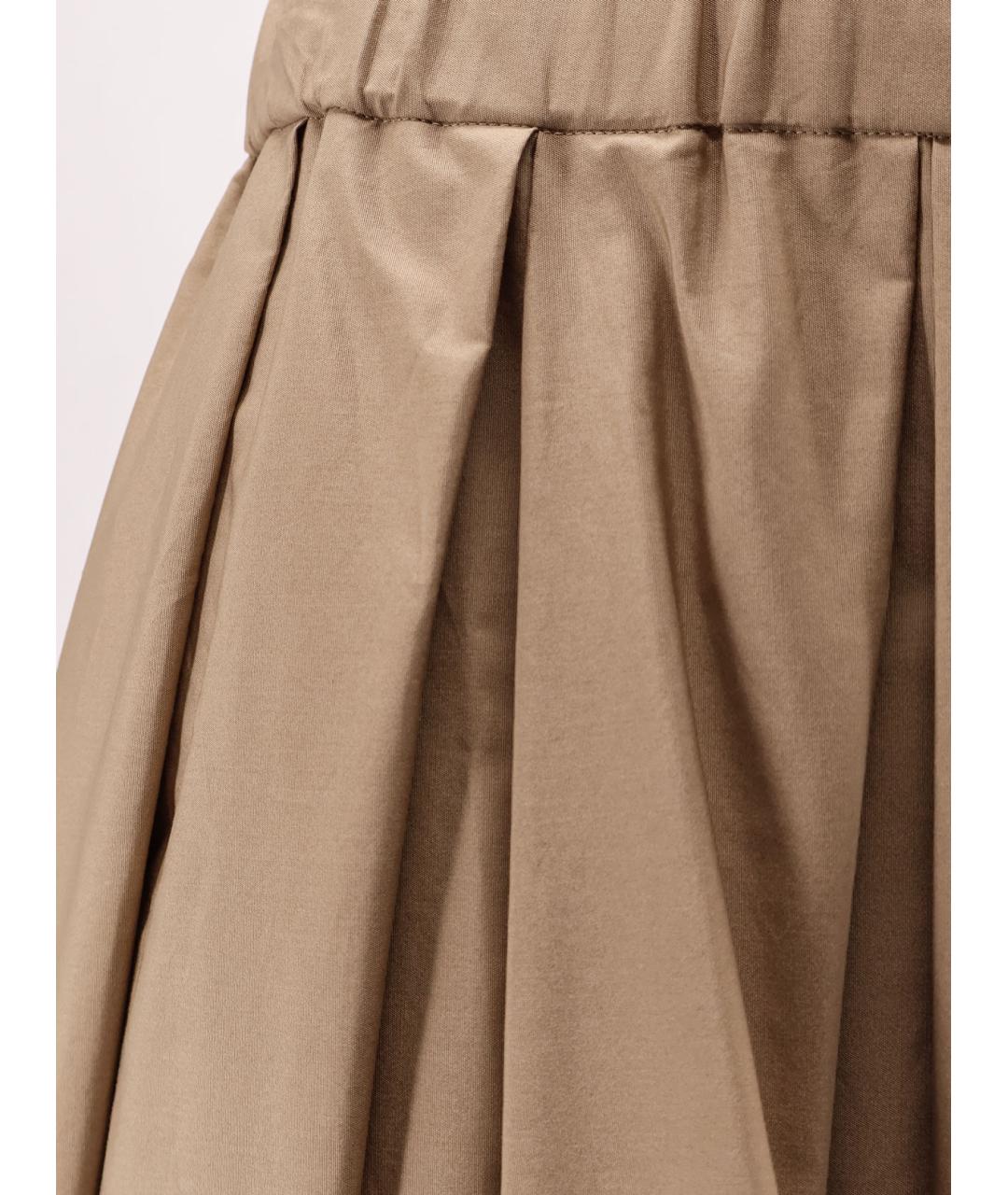 'S MAX MARA Бежевая хлопковая юбка миди, фото 3