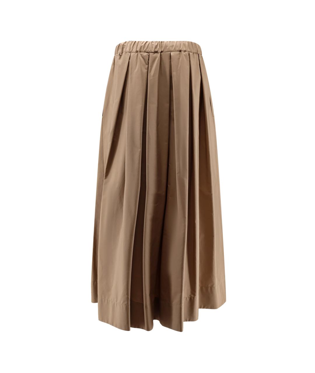 'S MAX MARA Бежевая хлопковая юбка миди, фото 2