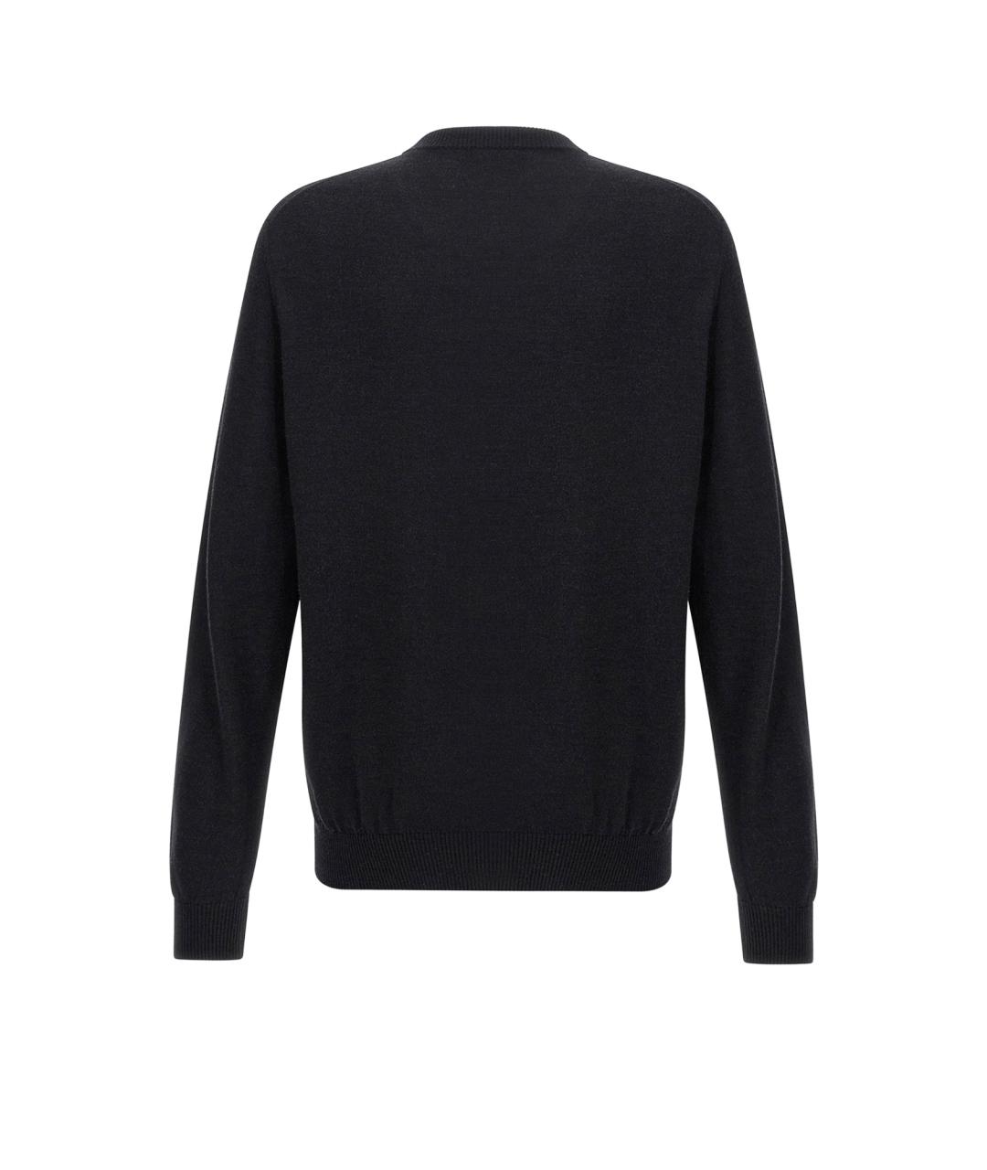 FENDI Антрацитовый шерстяной джемпер / свитер, фото 2