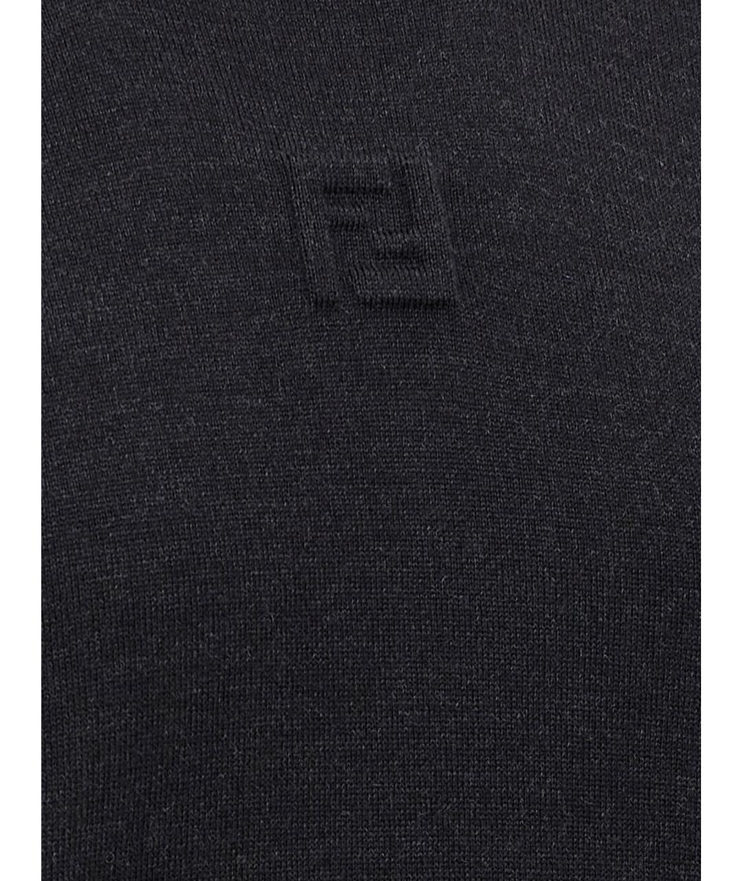 FENDI Антрацитовый шерстяной джемпер / свитер, фото 3