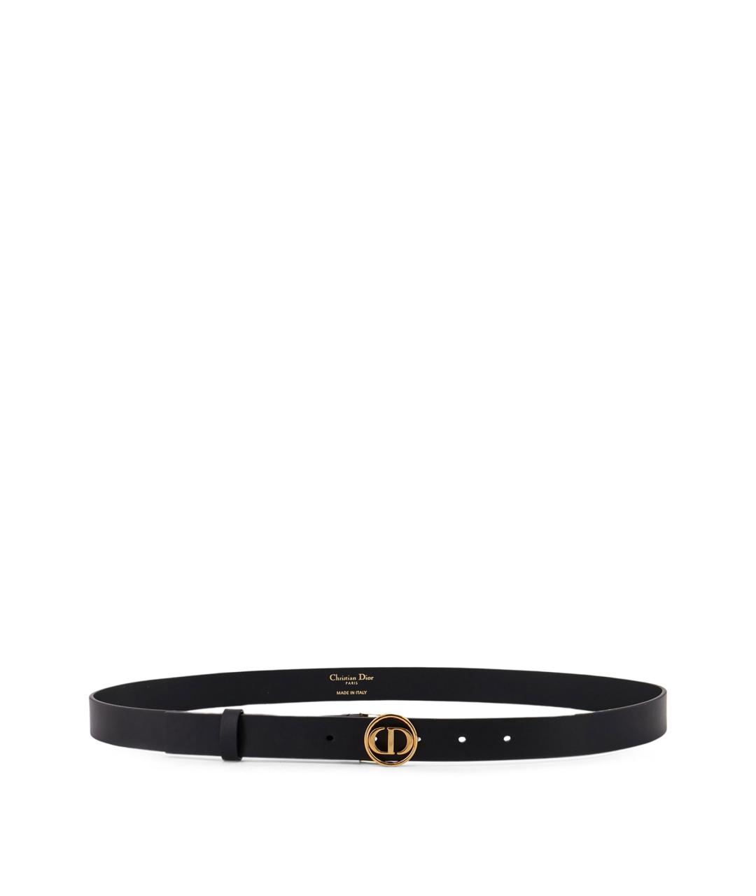 CHRISTIAN DIOR Черный кожаный ремень, фото 1