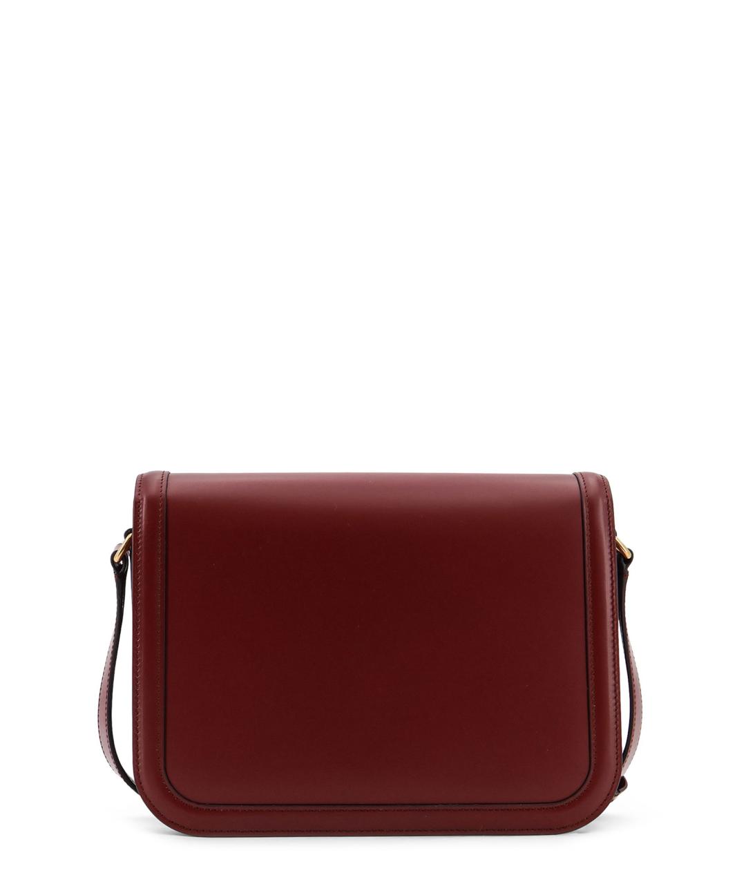 VALENTINO Бордовая кожаная сумка через плечо, фото 2