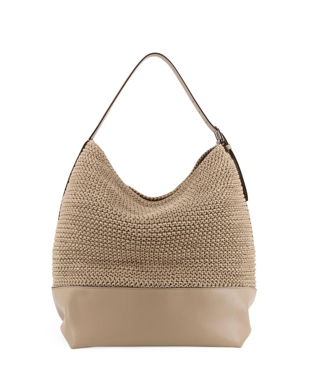 TOTEME Бежевая кожаная сумка через плечо, фото 2