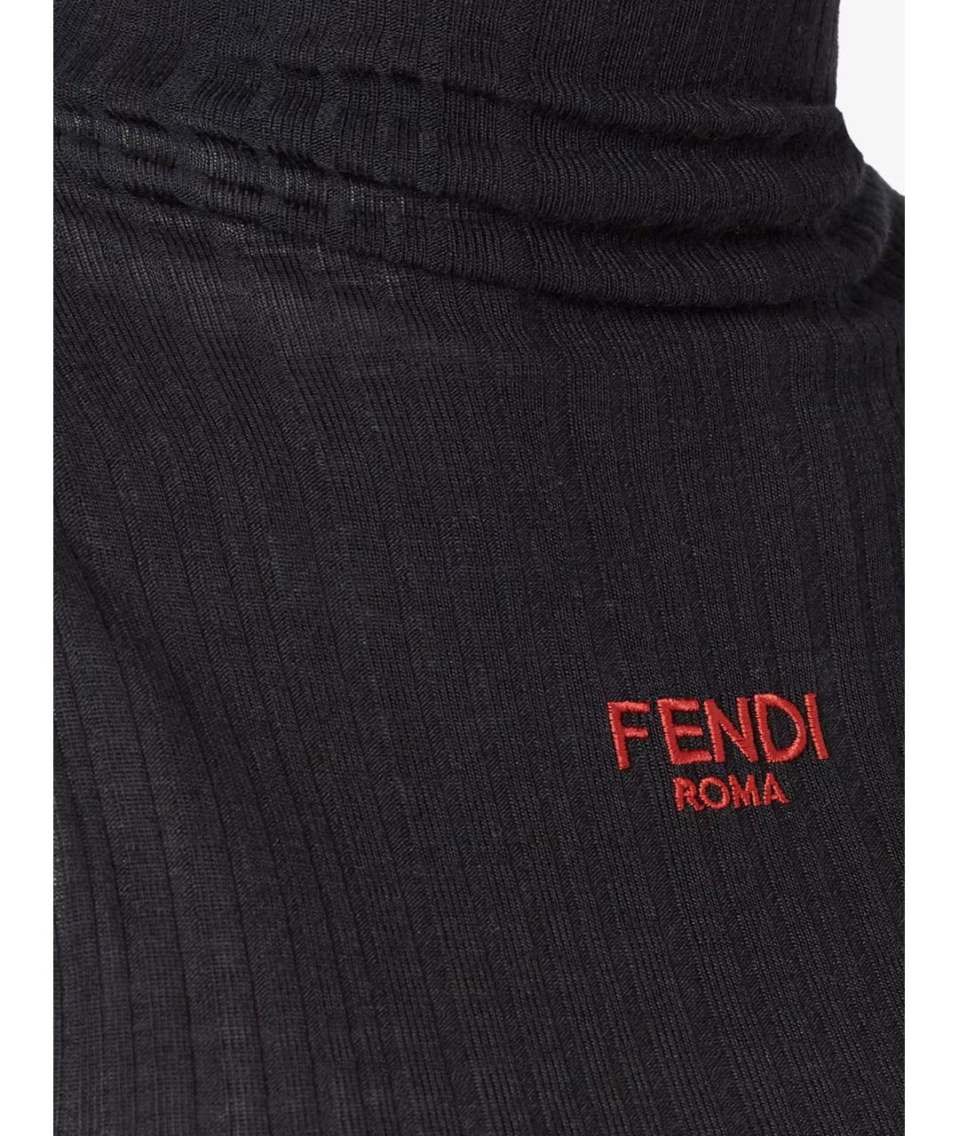 FENDI Черная шерстяная майка, фото 3