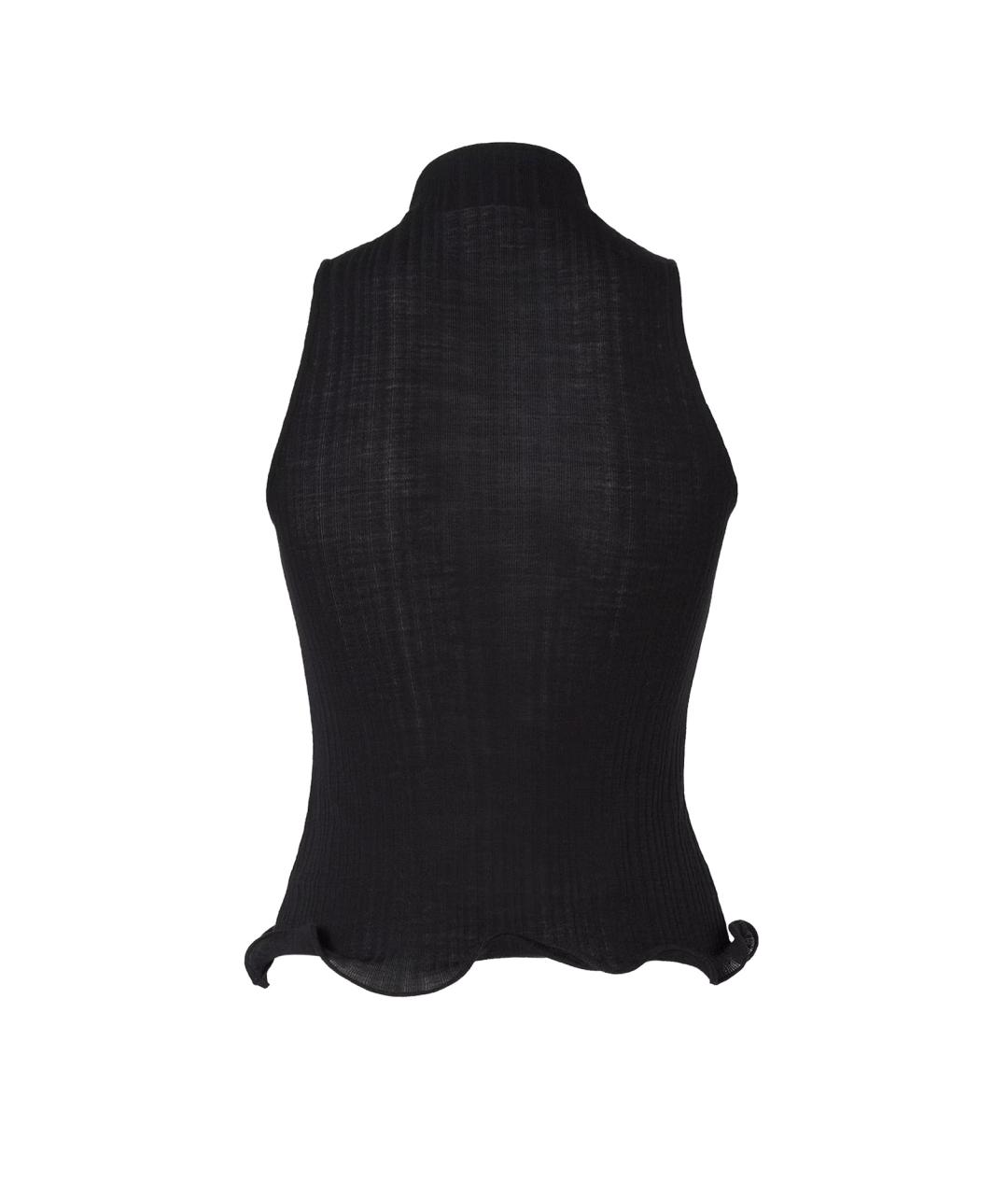 FENDI Черная шерстяная майка, фото 2