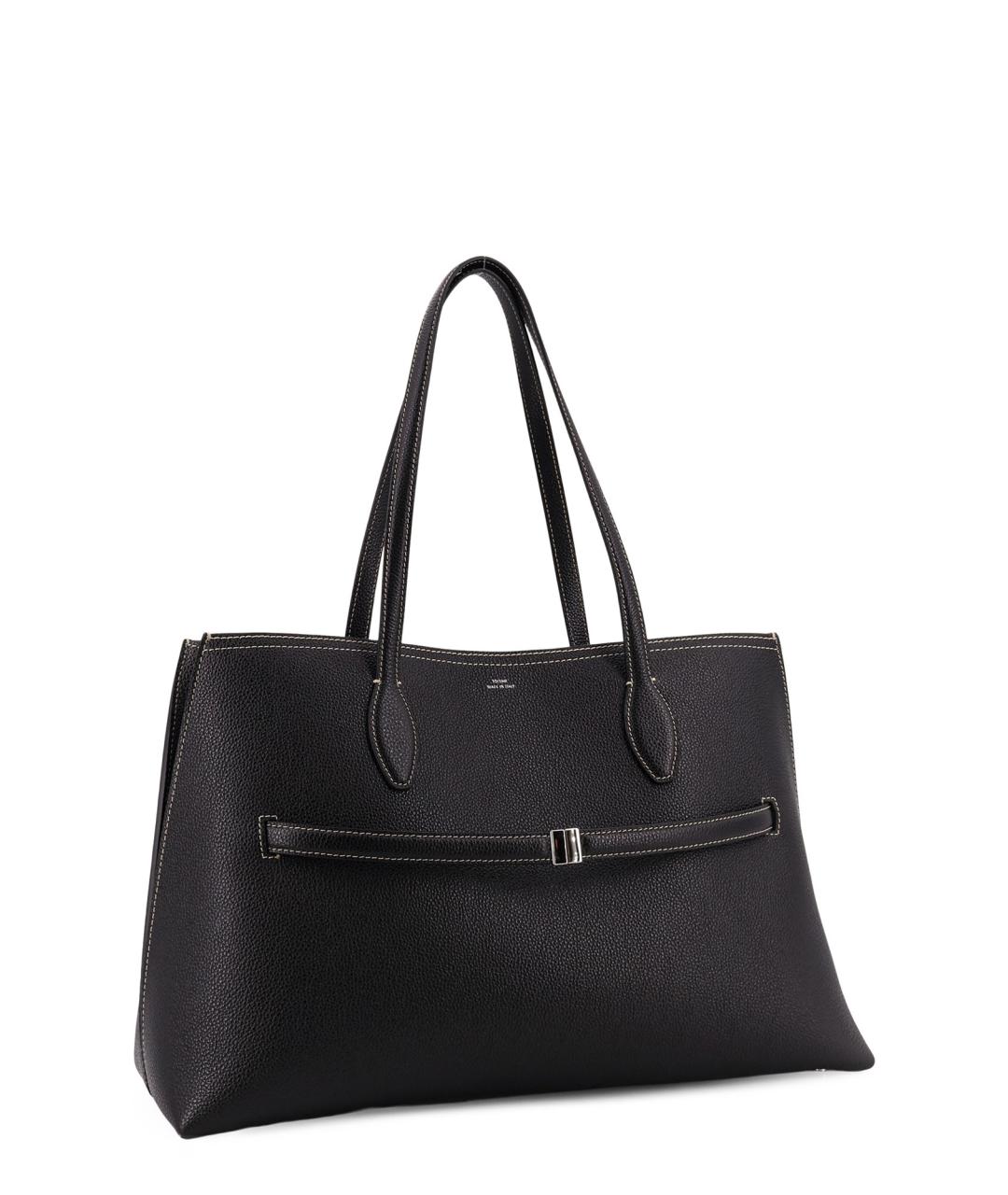 TOTEME Черная кожаная сумка тоут, фото 3