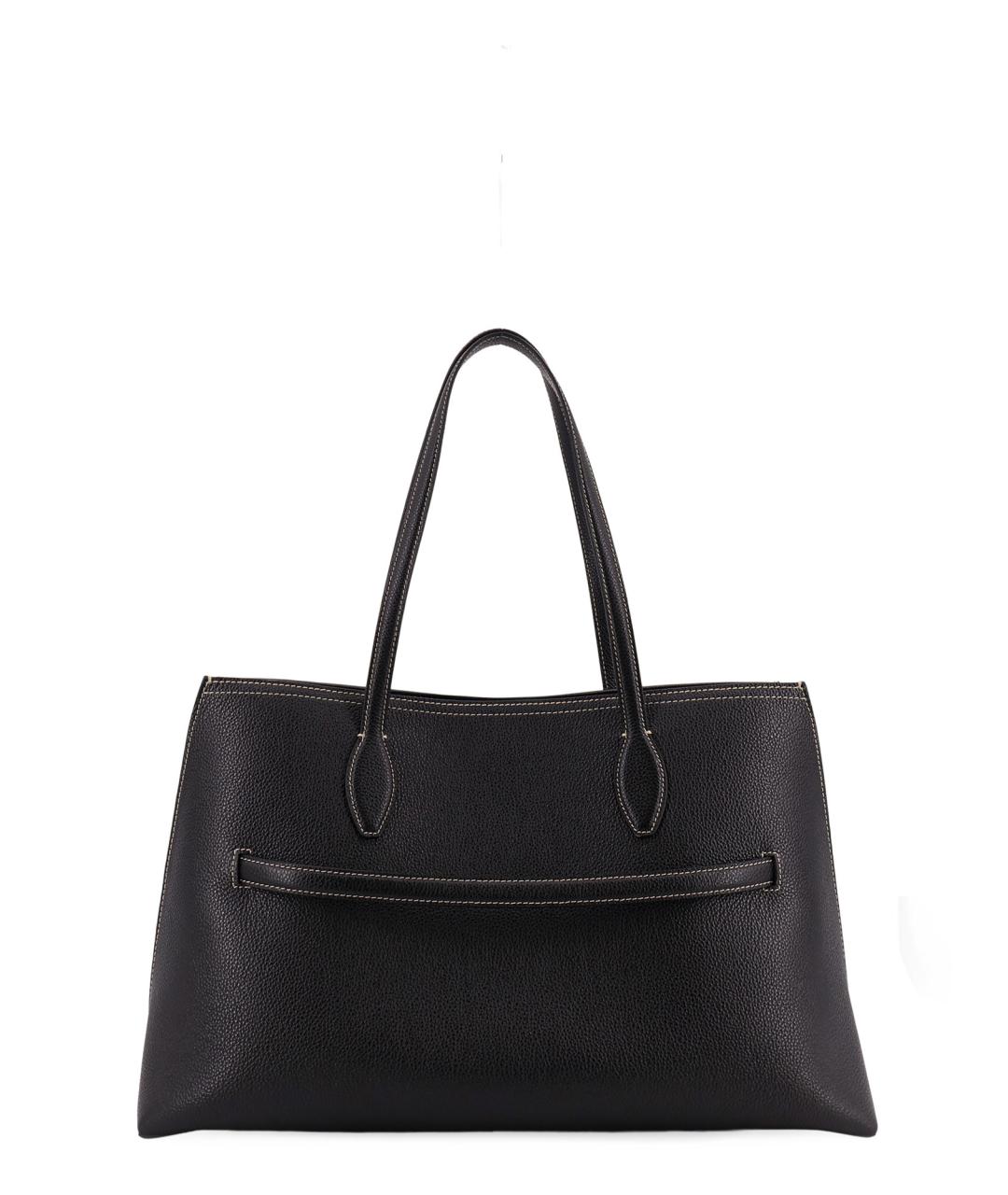 TOTEME Черная кожаная сумка тоут, фото 2