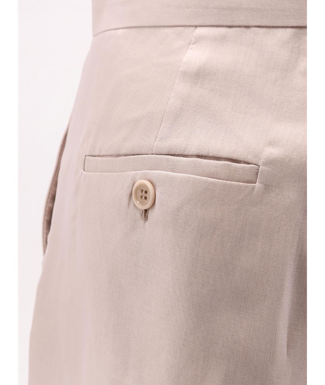 MAX MARA Бежевые шелковые шорты, фото 3