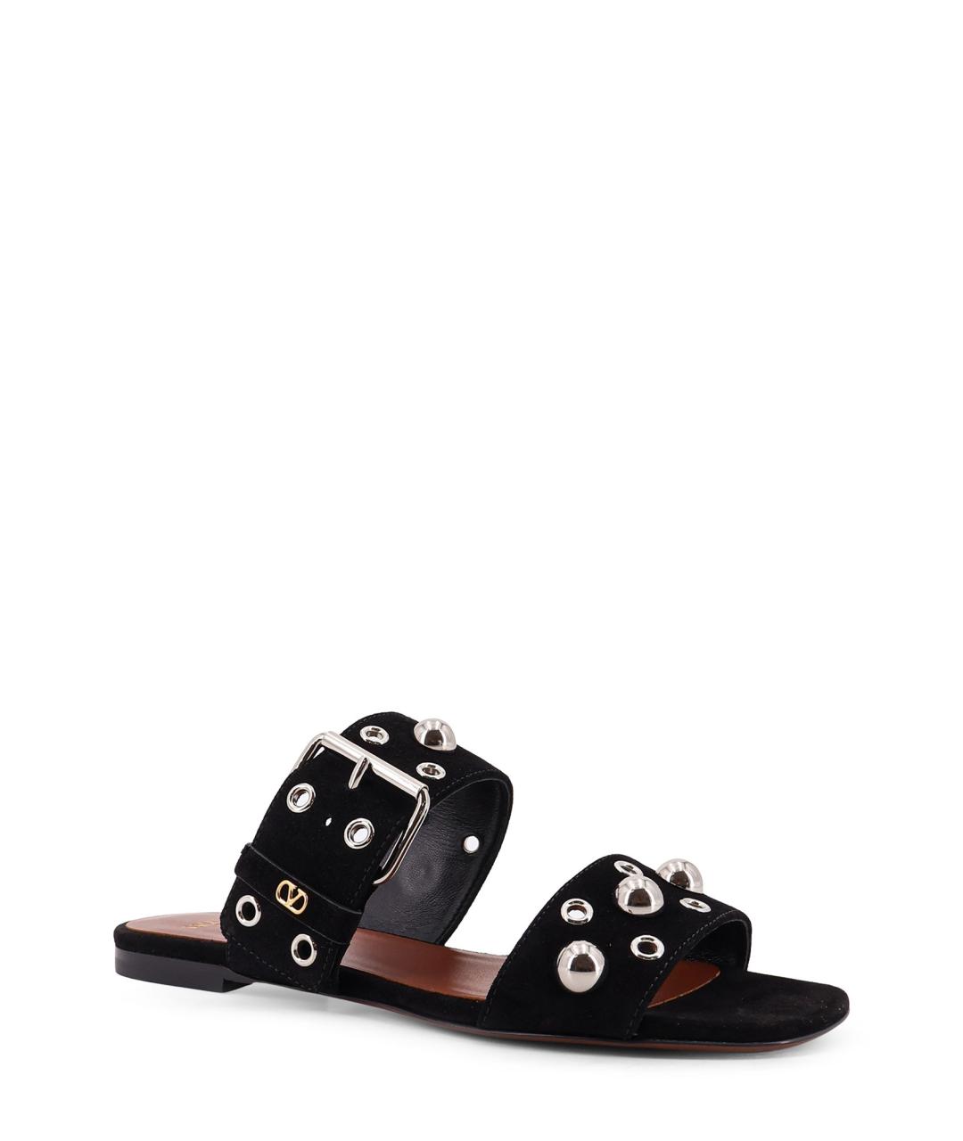 VALENTINO Черные замшевые сандалии, фото 2