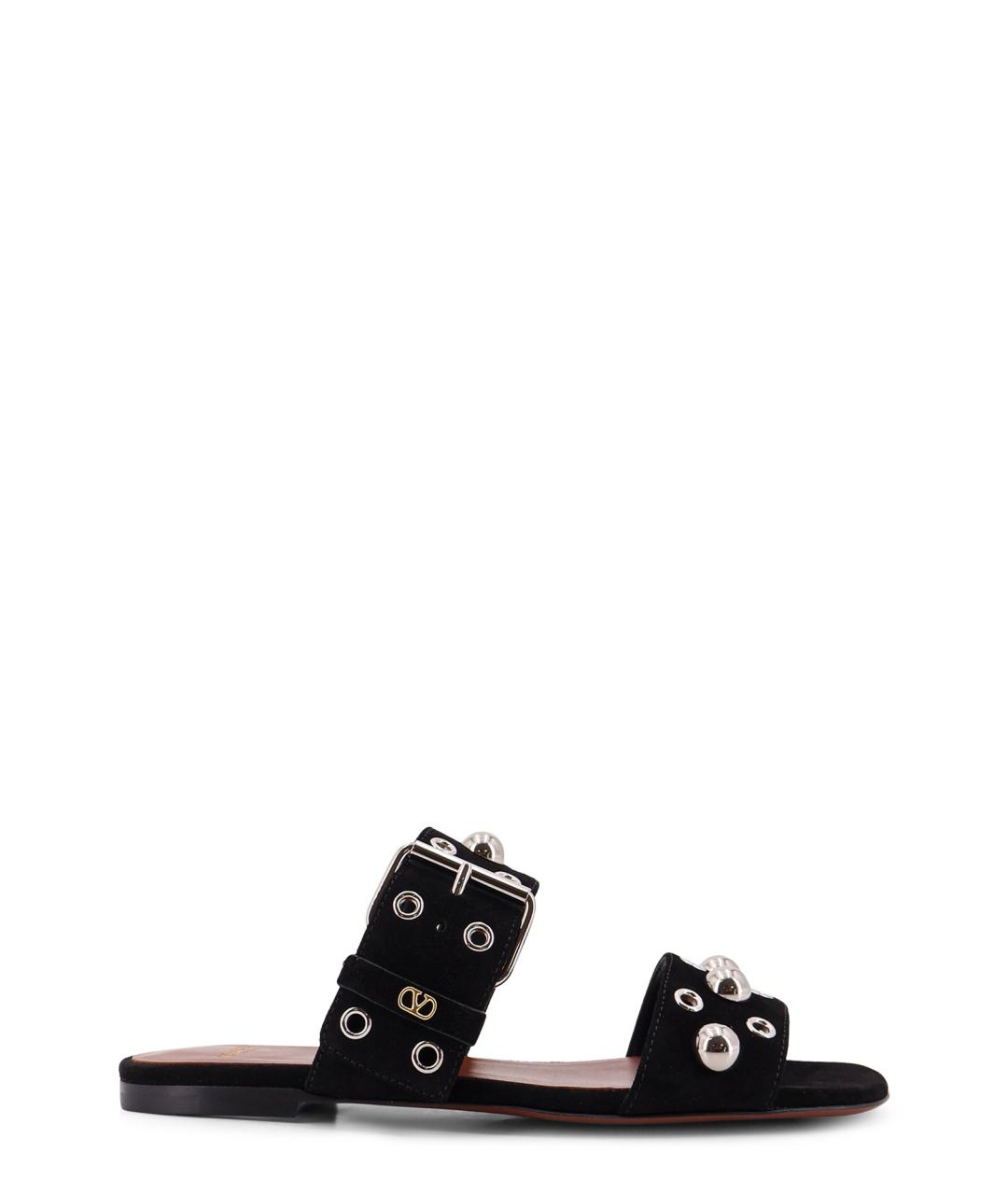 VALENTINO Черные замшевые сандалии, фото 1