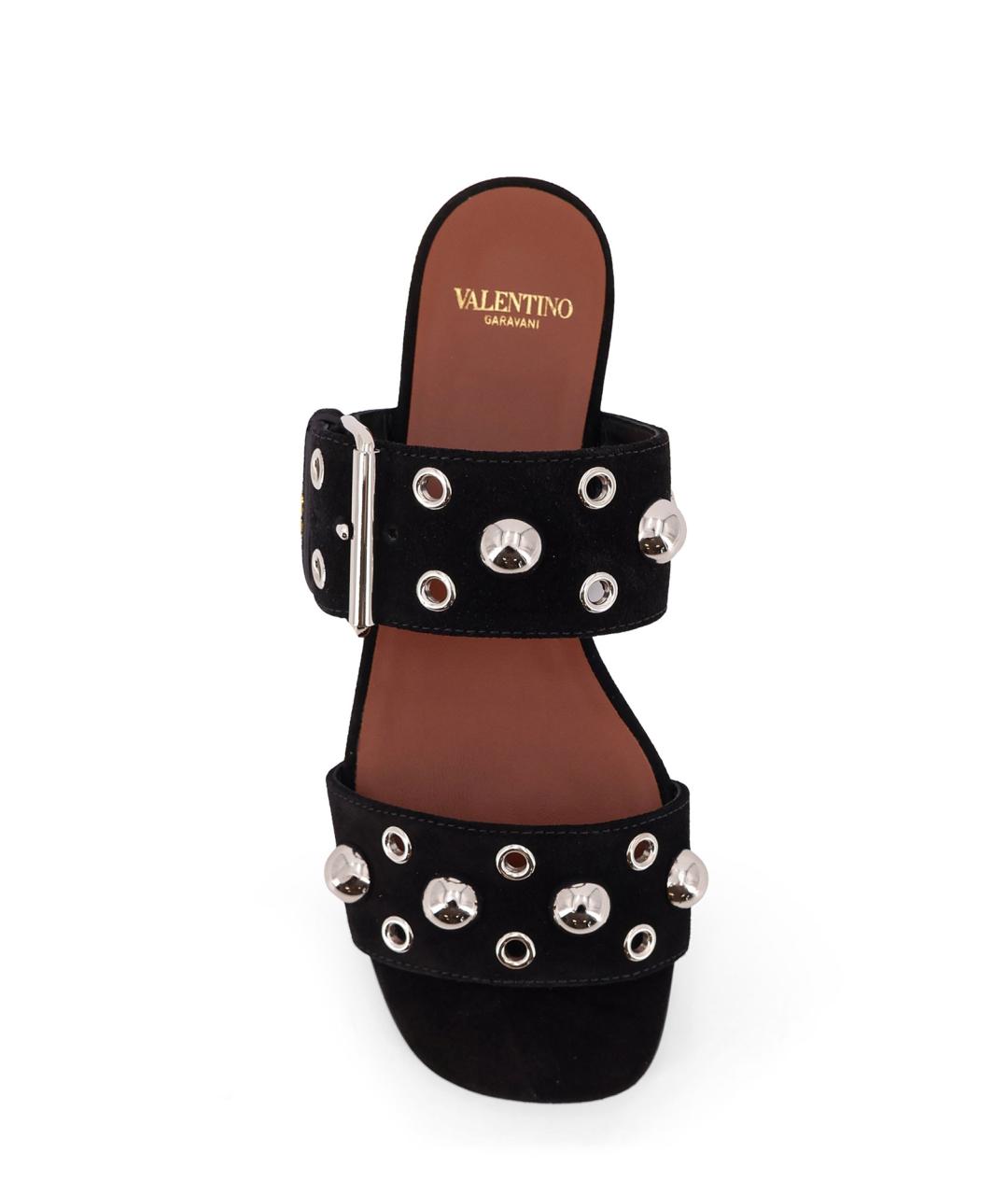 VALENTINO Черные замшевые сандалии, фото 4