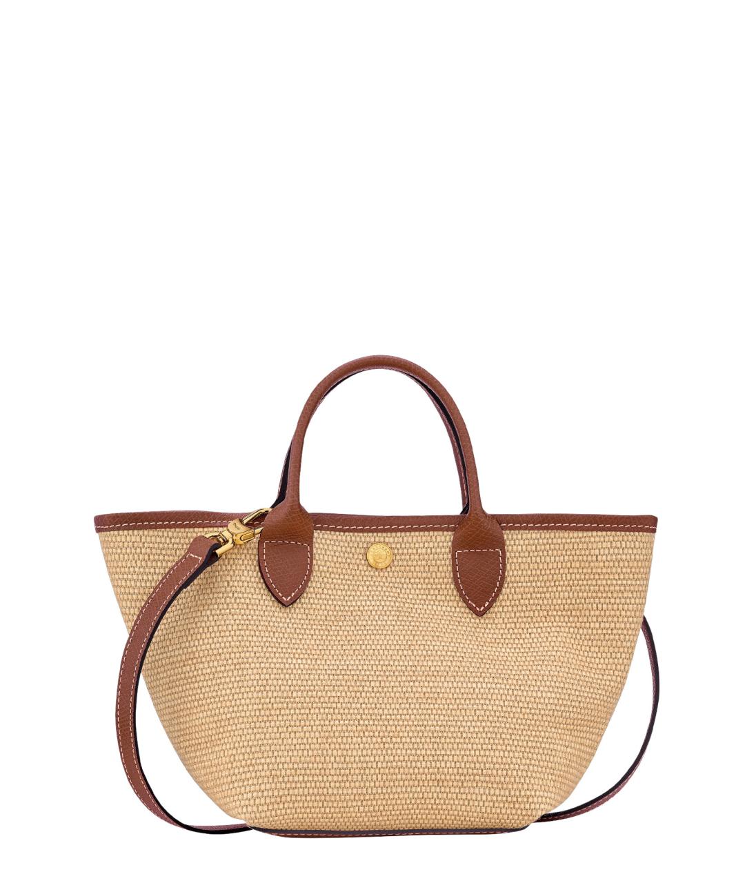 LONGCHAMP Бежевая пелетеная сумка тоут, фото 2