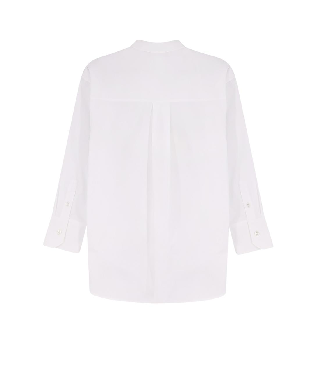 'S MAX MARA Белая хлопковая рубашка, фото 2