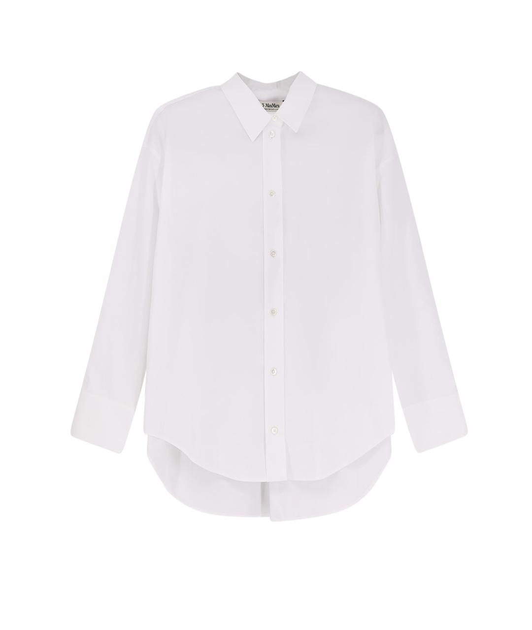'S MAX MARA Белая хлопковая рубашка, фото 1