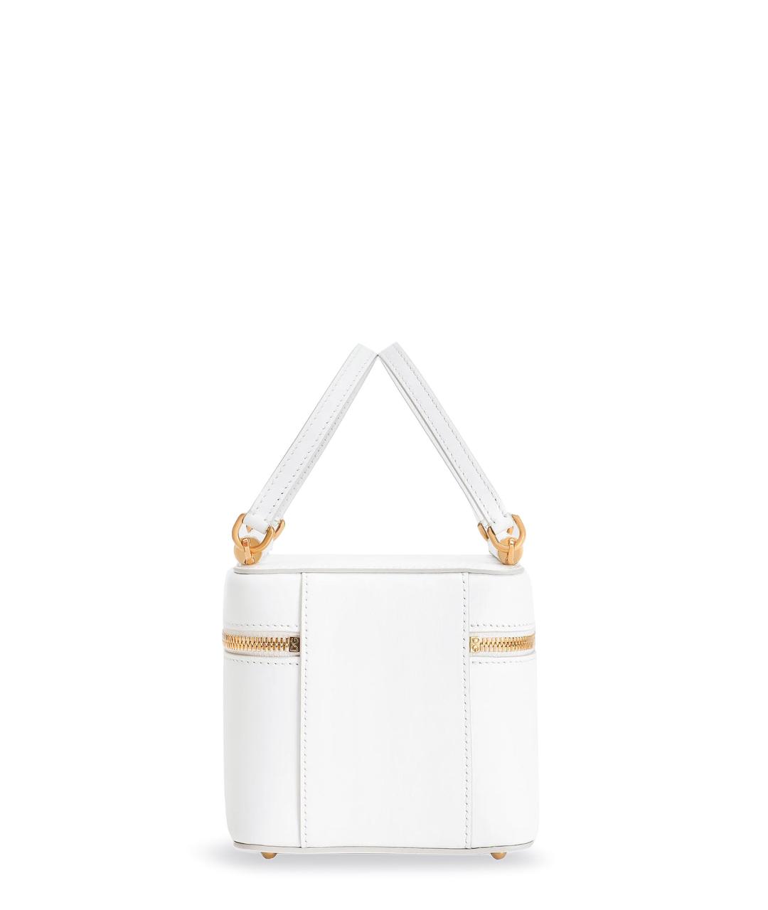 DOLCE&GABBANA Белая кожаная сумка с короткими ручками, фото 2