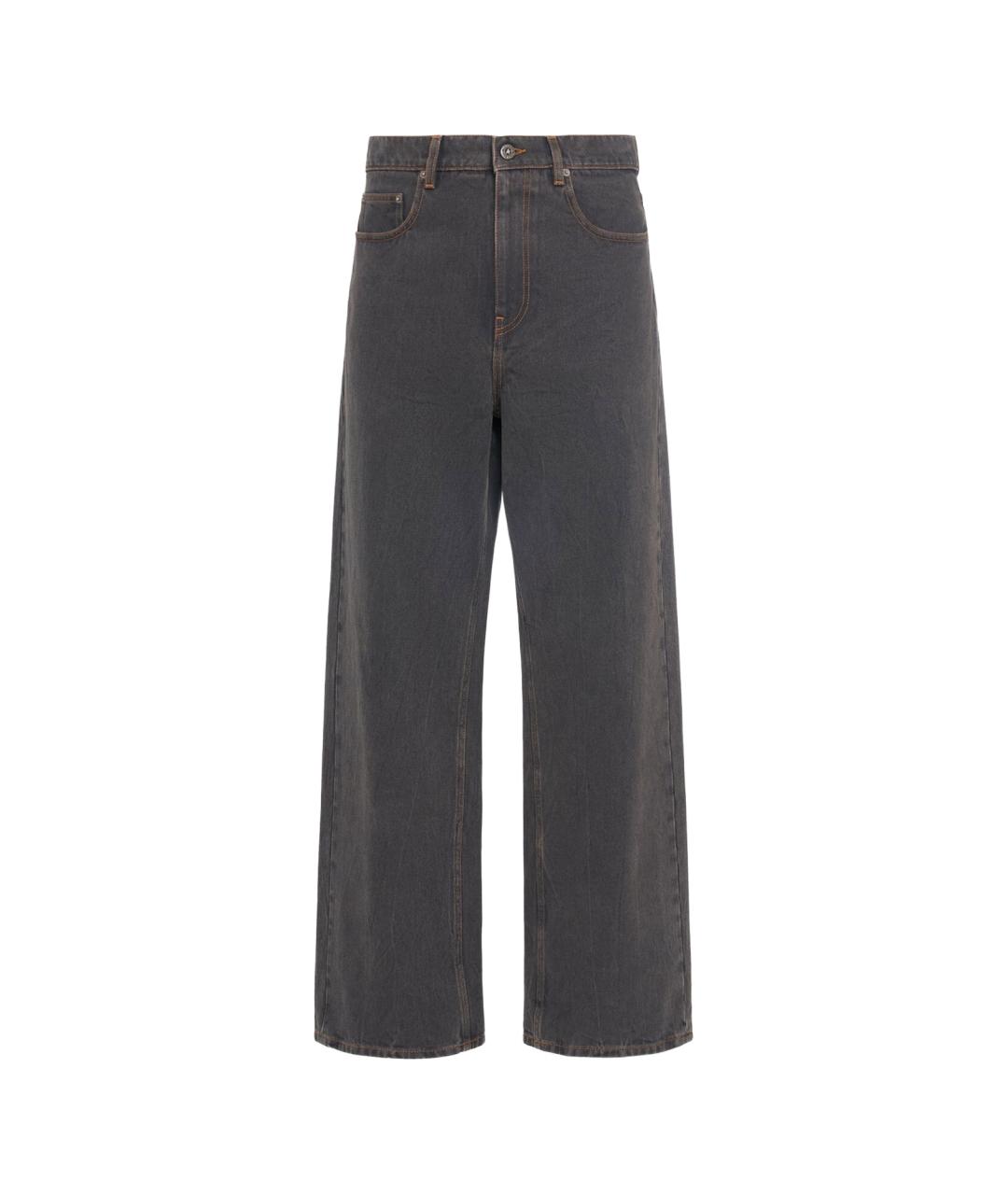 GOLDEN GOOSE DELUXE BRAND Черные хлопковые прямые джинсы, фото 1