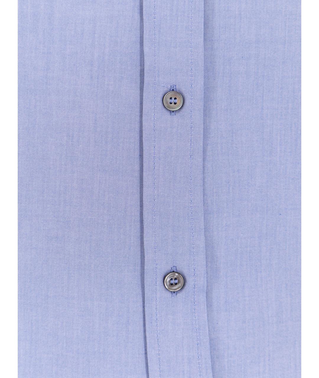 'S MAX MARA Синяя хлопковая рубашка, фото 3