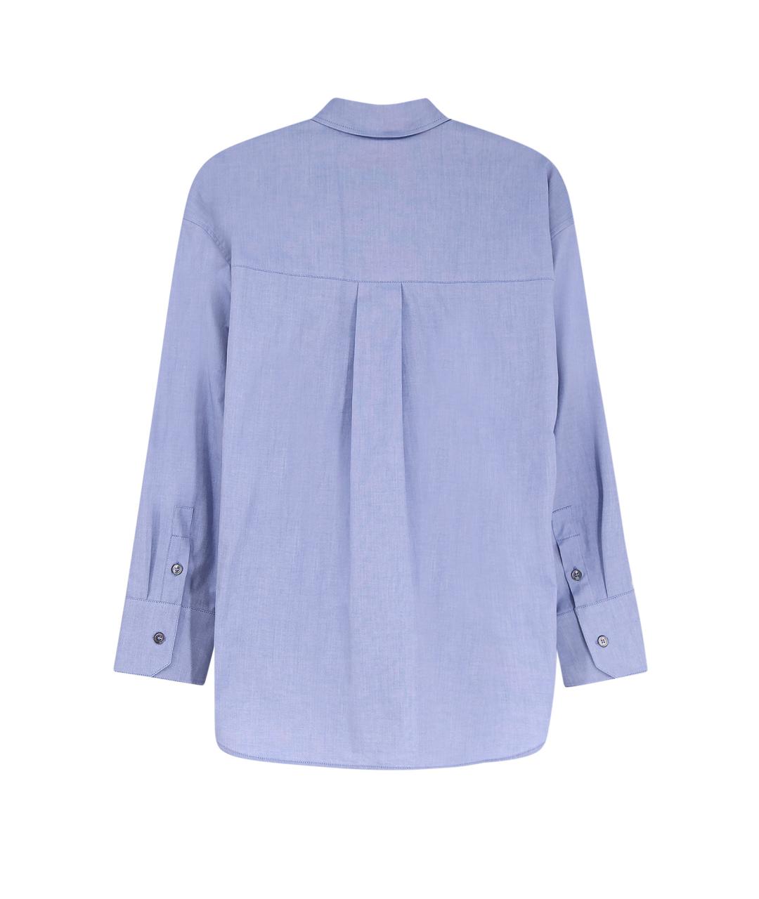 'S MAX MARA Синяя хлопковая рубашка, фото 2