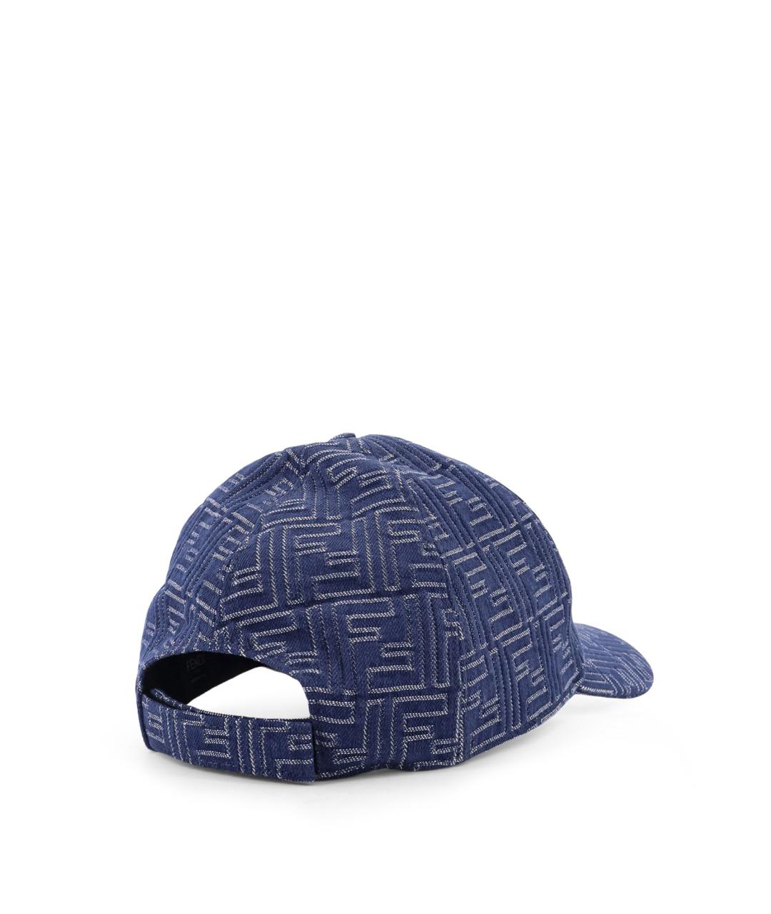 FENDI Синяя хлопковая кепка/бейсболка, фото 3