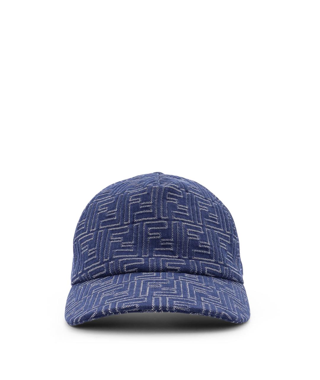 FENDI Синяя хлопковая кепка/бейсболка, фото 1