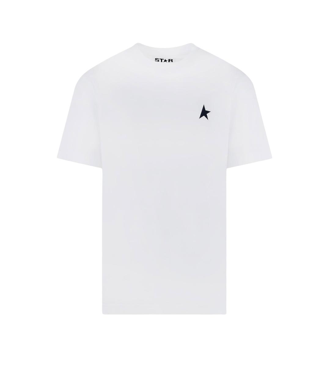 GOLDEN GOOSE DELUXE BRAND Белая хлопковая футболка, фото 1