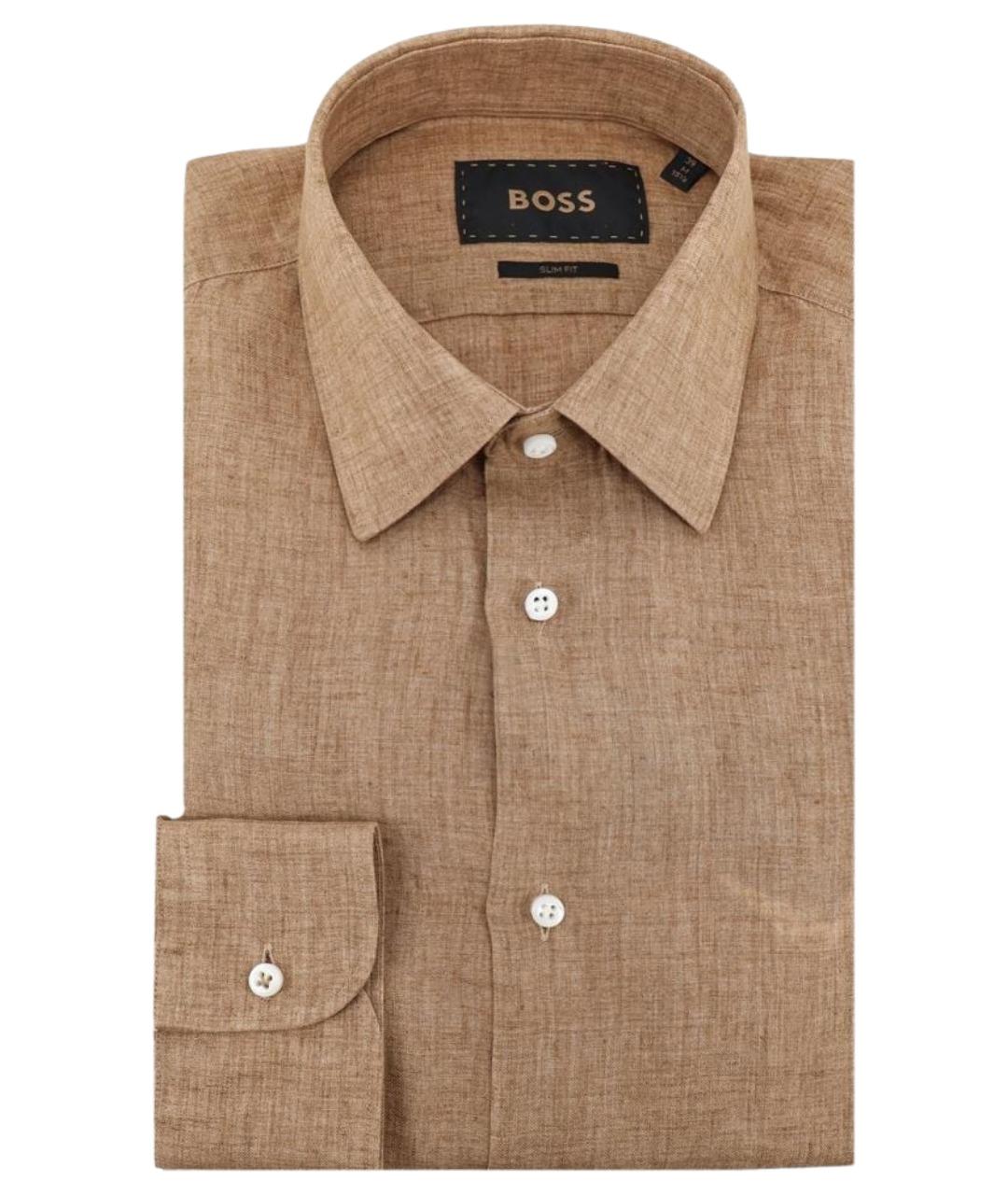 HUGO BOSS Бежевая кэжуал рубашка, фото 1