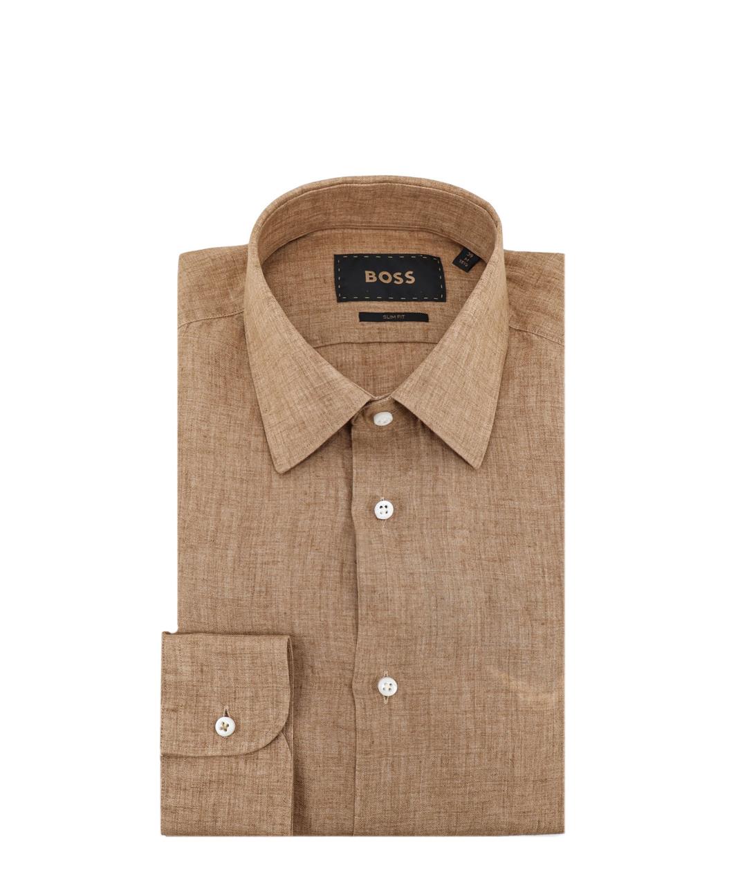 HUGO BOSS Бежевая кэжуал рубашка, фото 4