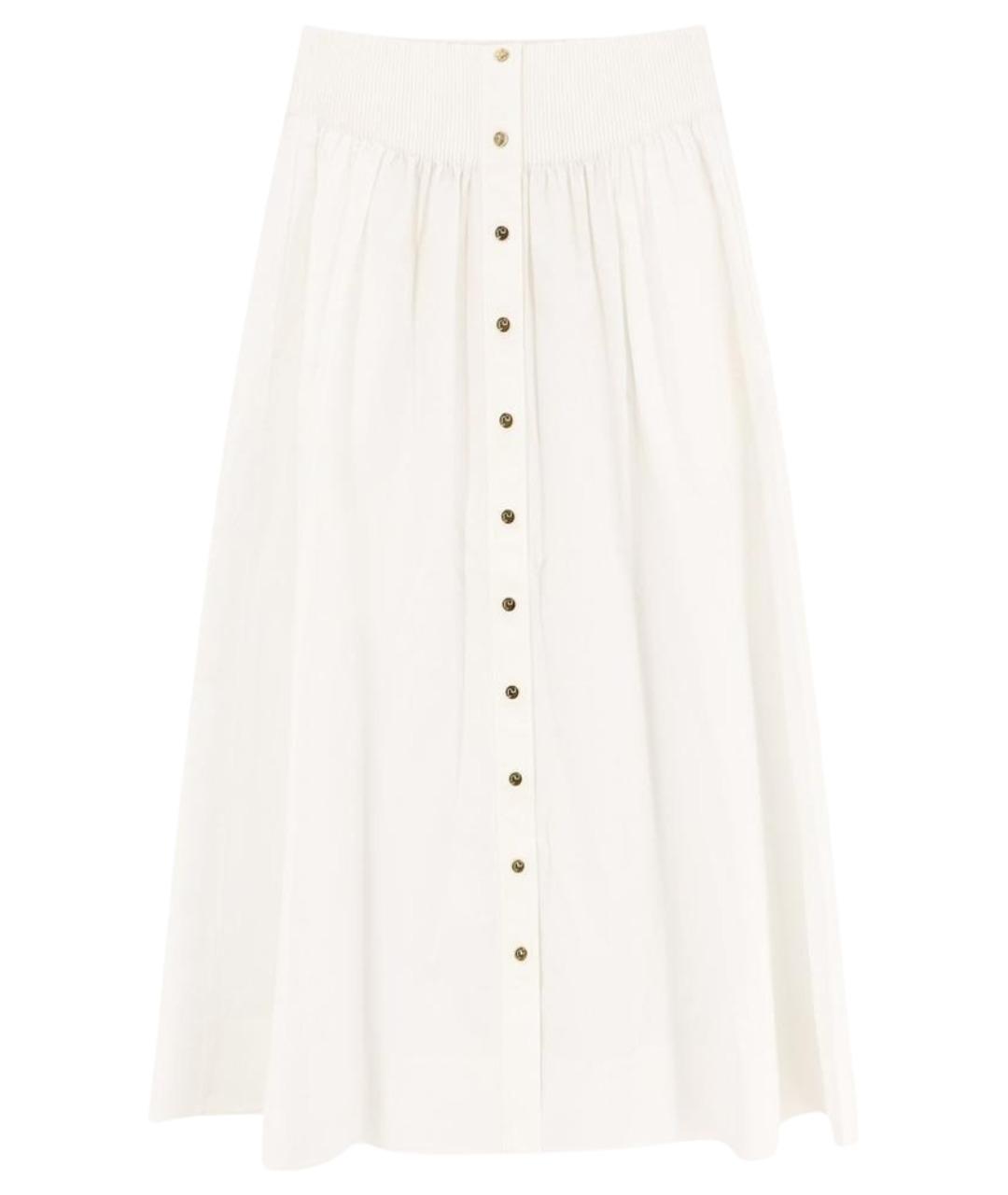 TORY BURCH Белая хлопковая юбка макси, фото 1