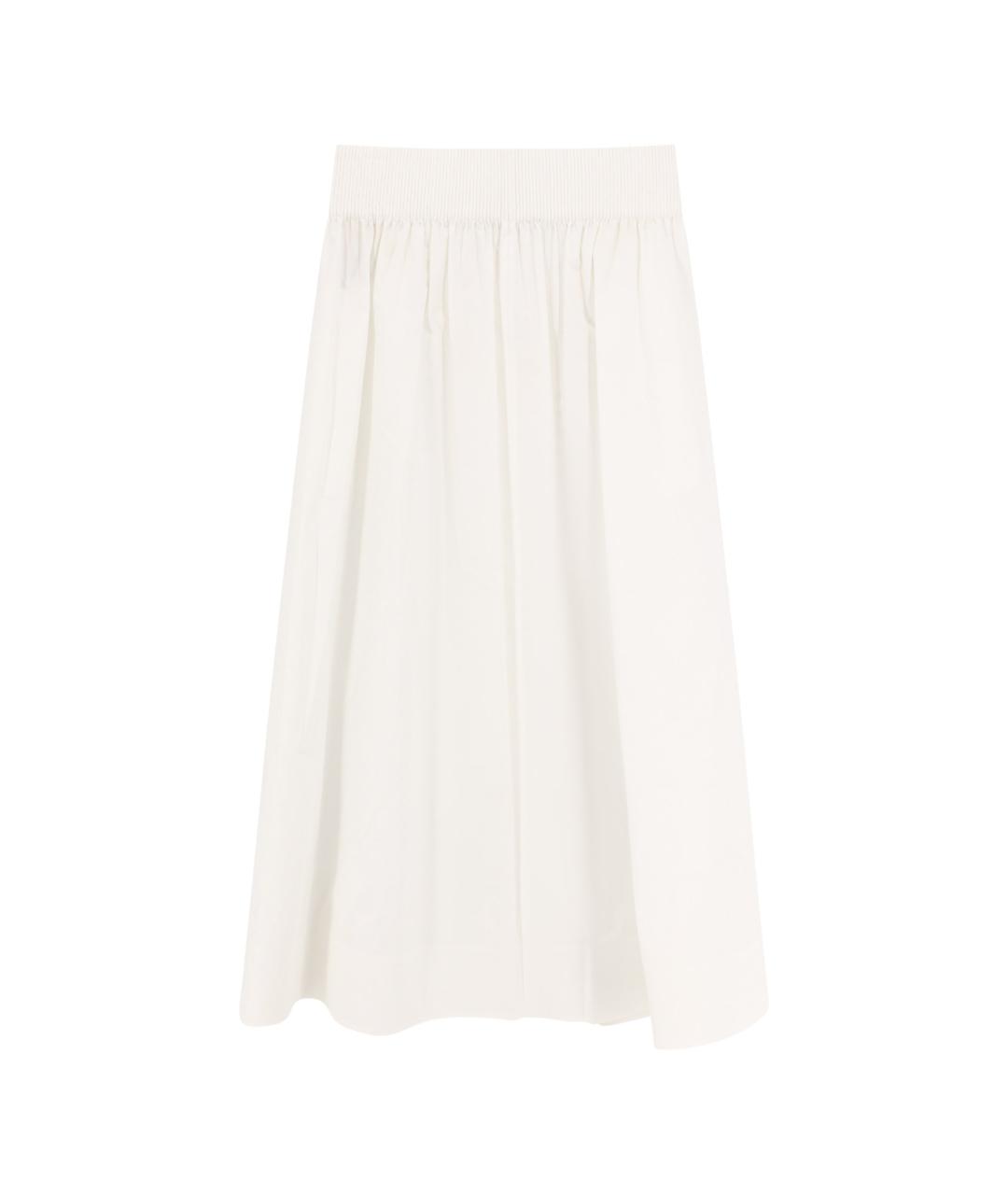 TORY BURCH Белая хлопковая юбка макси, фото 2