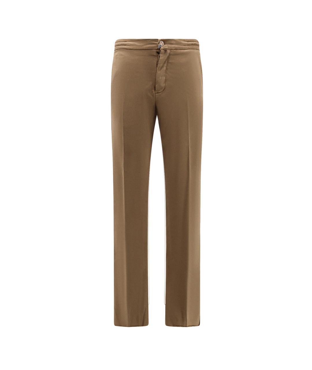 KITON Коричневые повседневные брюки, фото 4