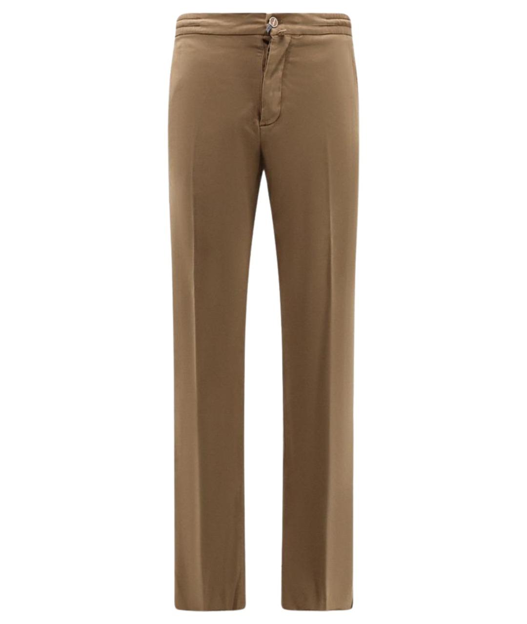 KITON Коричневые повседневные брюки, фото 1