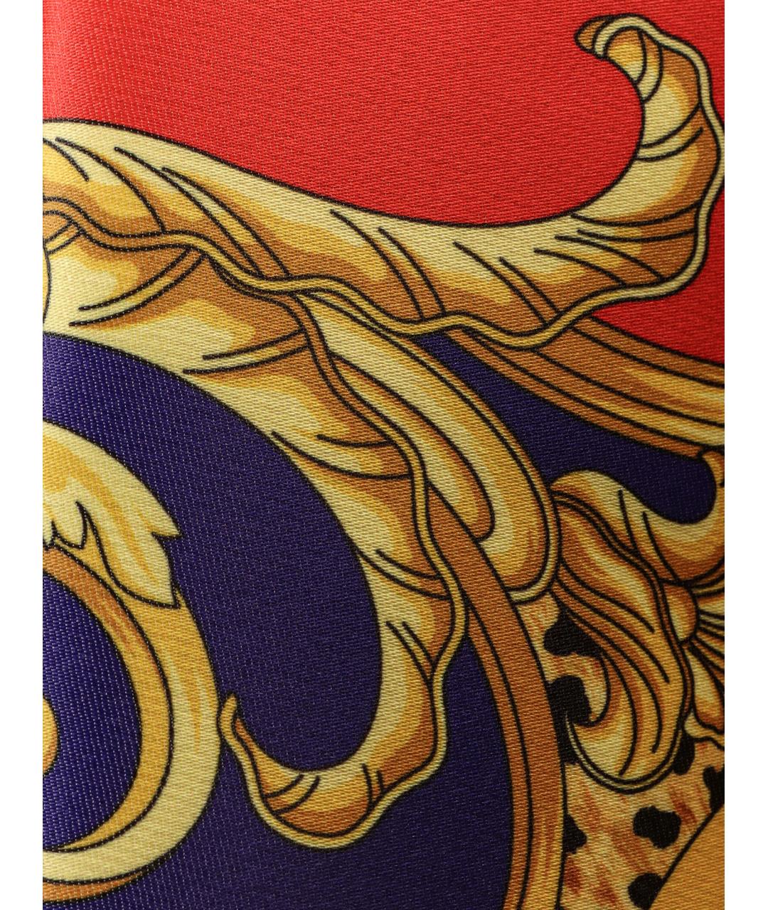 VERSACE Мульти шелковая юбка мини, фото 3