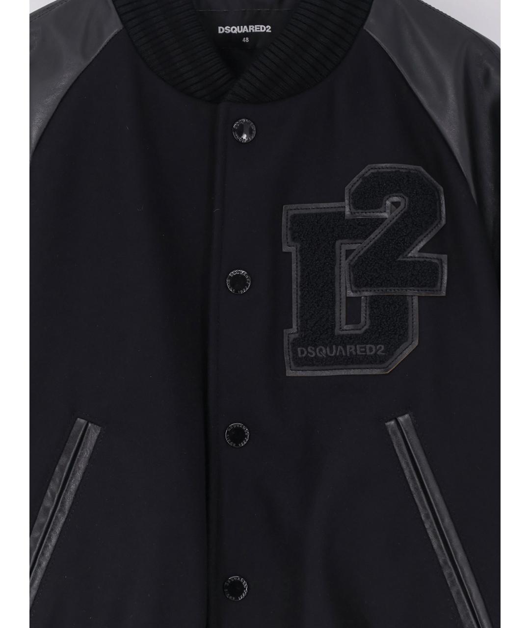 DSQUARED2 Черная шерстяная куртка, фото 3