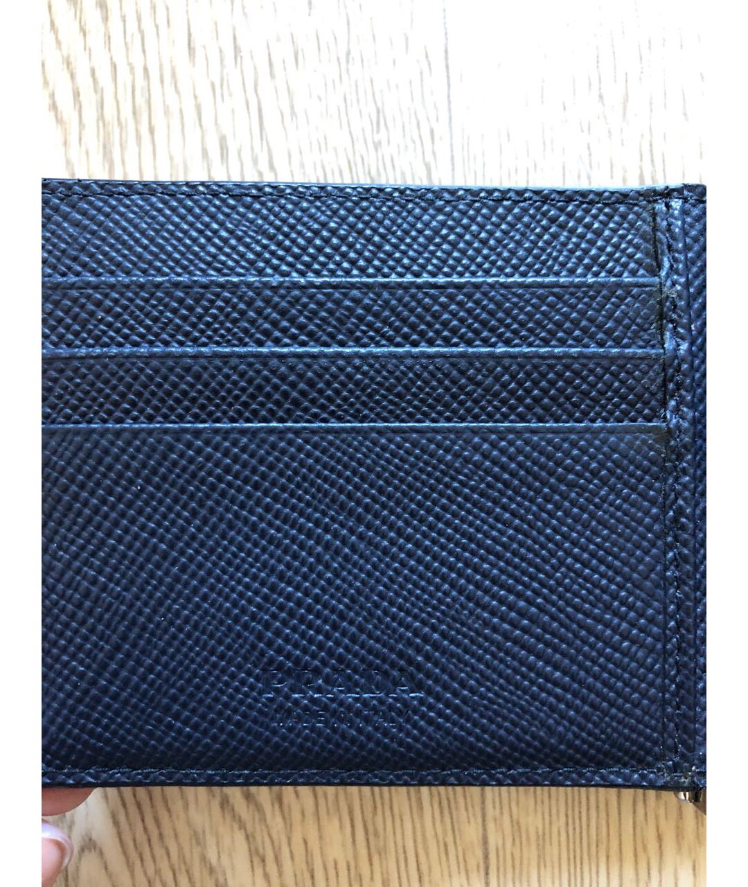 PRADA Темно-синий кожаный кошелек, фото 2